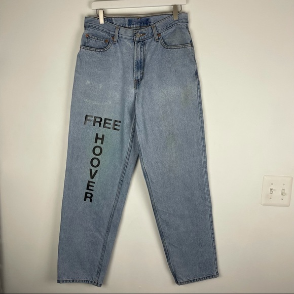 FREE HOOVER VINTAGE REPURPOSED LEVI’S JEANS - Picture 5 of 6